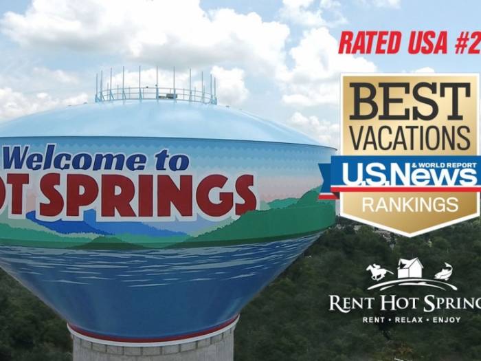 Hot Springs AR is Ranked 2 in Best Relaxing Getaways in the USA!